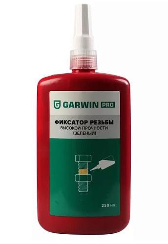 Фиксатор резьбовых соединений высокой прочности 250 мл, зеленый GARWIN PRO Фиксатор резьбовых соединений высокой прочности 250 мл, зеленый GARWIN PRO