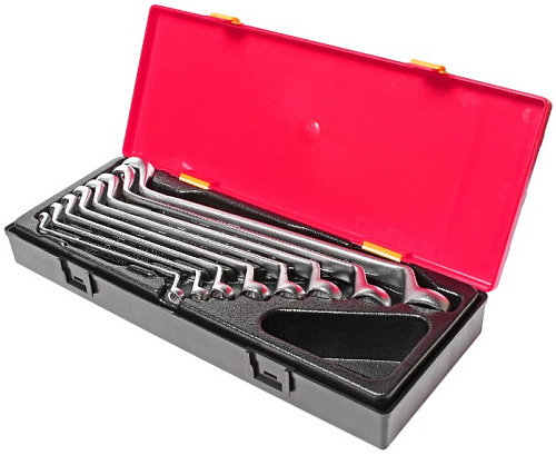 Набор ключей накидных 6-24 мм (8 шт.) 75 град. в кейсе JTC Набор ключей накидных 6-24 мм (8 шт.) 75 град. в кейсе JTC