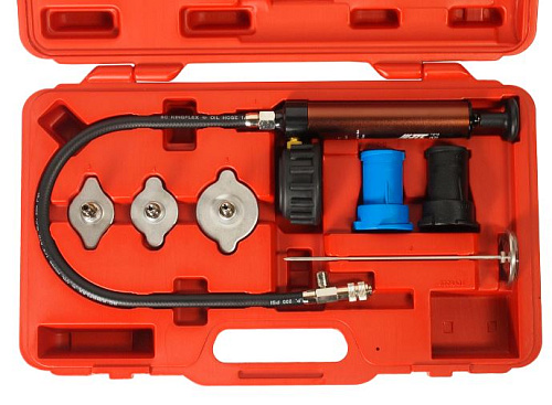 Набор для тестирования герметичности системы охлаждения (в кейсе) 7 предм JTC Набор для тестирования герметичности системы охлаждения (в кейсе) 7 предм JTC
