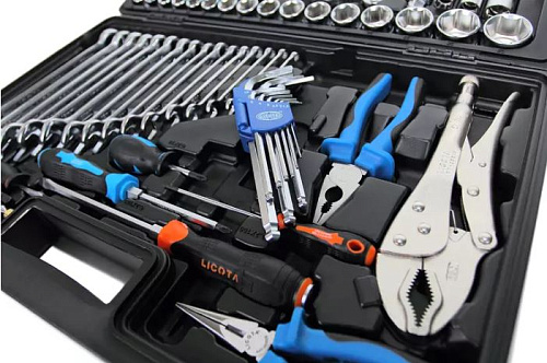 Набор инструмента 131 предм. (1/4", 3/8", 1/2") 6/12 гр Licota Набор инструмента 131 предм. (1/4", 3/8", 1/2") 6/12 гр Licota