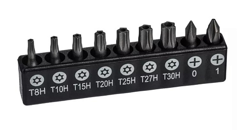 Набор бит 9 предм. 25 мм (1/4") на держателе TORX с отв., PH GARWIN PRO Набор бит 9 предм. 25 мм (1/4") на держателе TORX с отв., PH GARWIN PRO