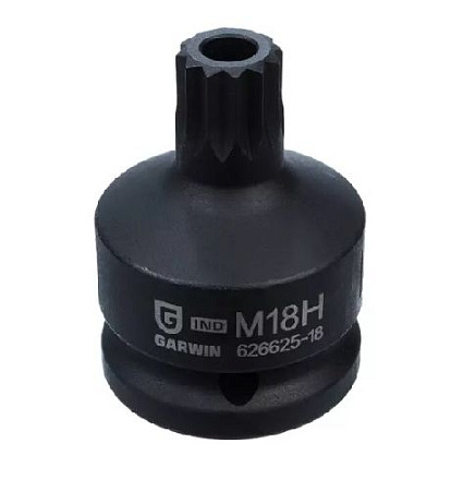 Головка торцевая ударная SPLINE 3/4", M18H, L=60 мм Garwin Головка торцевая ударная SPLINE 3/4", M18H, L=60 мм Garwin
