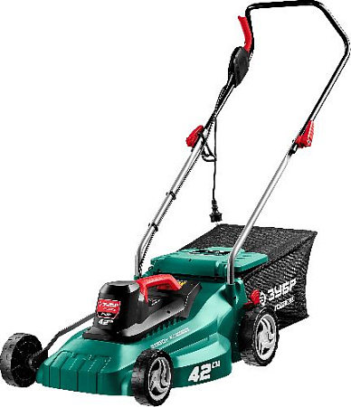 Газонокосилка сетевая 2000 Вт, ш/с 420 мм, 11.3 кг, ЗУБР Газонокосилка сетевая 2000 Вт, ш/с 420 мм, 11.3 кг, ЗУБР