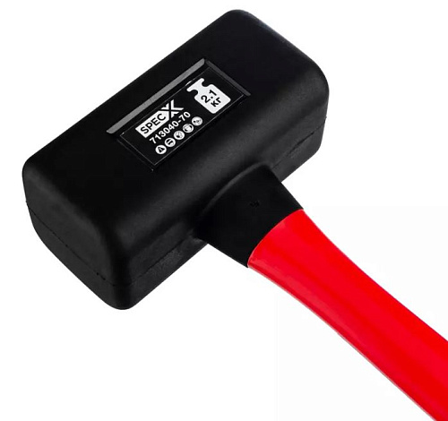 Кувалда 2,1 кг с фиберглассовой рукояткой, резиновый боек SpecX Кувалда 2,1 кг с фиберглассовой рукояткой, резиновый боек SpecX