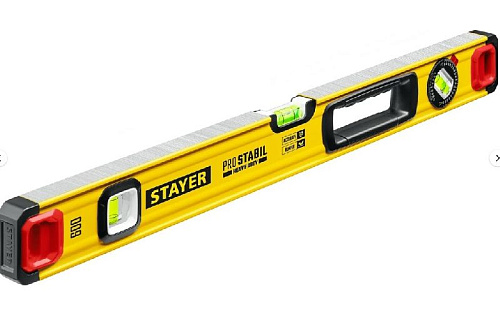 Уровень 600 мм усиленный профиль с поворотным глазком STAYER PRO STABIL Уровень 600 мм усиленный профиль с поворотным глазком STAYER PRO STABIL