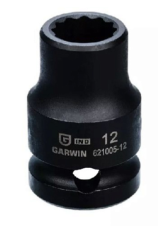 Головка торцевая ударная 1/2" 12 мм, 12 гр. GARWIN Головка торцевая ударная 1/2" 12 мм, 12 гр. GARWIN