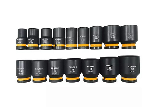 Набор головок торцевых ударных 17-50 мм (3/4") 6 гр, 16 предм, мет.кейс RUNTEC Набор головок торцевых ударных 17-50 мм (3/4") 6 гр, 16 предм, мет.кейс RUNTEC