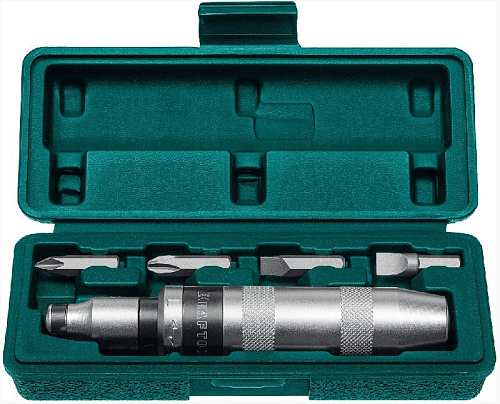 Отвертка ударная с набором бит 6 шт KRAFTOOL ID-6 Отвертка ударная с набором бит 6 шт KRAFTOOL ID-6