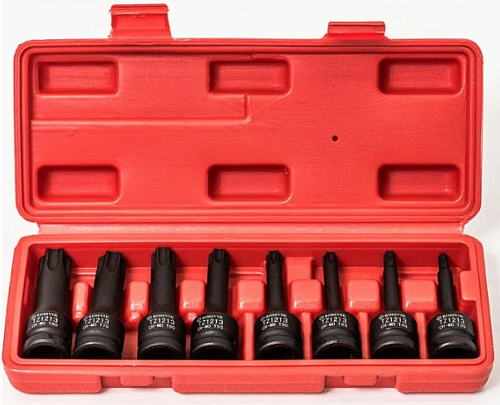 Набор насадок ударных 1/2" TORX T30-T80 (8 предм) STANKO Набор насадок ударных 1/2" TORX T30-T80 (8 предм) STANKO