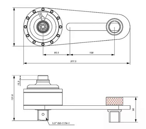 Мультипликатор (усилитель крутящего момента) 1:4; 1/2" х 3/4" 4500 Нм LICOTA Мультипликатор (усилитель крутящего момента) 1:4; 1/2" х 3/4" 4500 Нм LICOTA