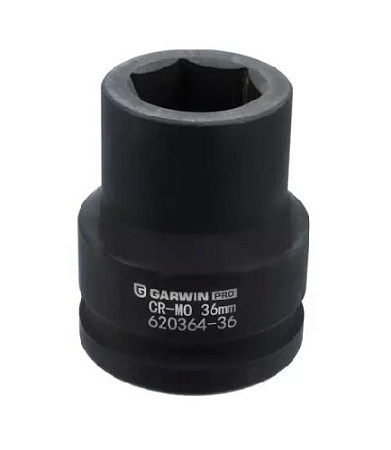 Головка торцевая ударная 1 1/2" 36 мм, 6 гр. GARWIN PRO Головка торцевая ударная 1 1/2" 36 мм, 6 гр. GARWIN PRO