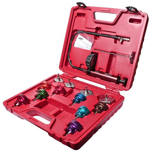 Набор для тестирования герметичности системы охлаждения (в кейсе) 14 предм JTC Набор для тестирования герметичности системы охлаждения (в кейсе) 14 предм JTC