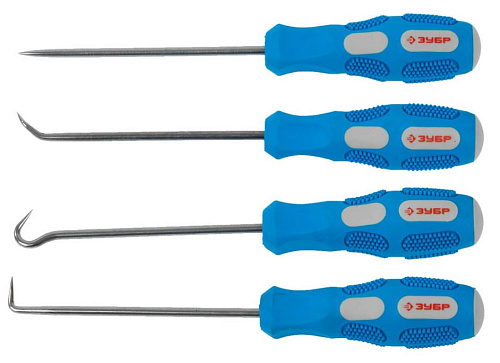 Набор крючков для слесарных работ (4 предм) ЗУБР Набор крючков для слесарных работ (4 предм) ЗУБР