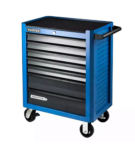 Тележка инструментальная 7 полочная, синяя RUNTEC Industrial Тележка инструментальная 7 полочная, синяя RUNTEC Industrial