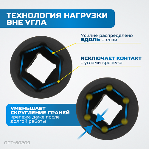 Набор головок торцевых ударных глубоких 22-38 мм (3/4") 6 гр, 9 предм, пласт.кейс Optimus Набор головок торцевых ударных глубоких 22-38 мм (3/4") 6 гр, 9 предм, пласт.кейс Optimus