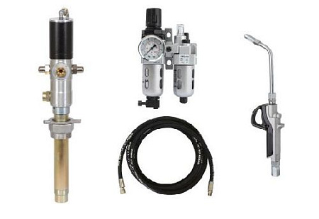 Насос пневматический для масла 3:1 + пистолет, шланг и возд.фильтр GROZ GR45340KGF Насос пневматический для масла 3:1 + пистолет, шланг и возд.фильтр GROZ GR45340KGF