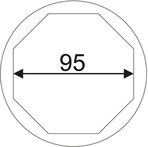 Головка для гайки ступицы передних колес 8-гранная 1" х 95мм SCANIA JTC Головка для гайки ступицы передних колес 8-гранная 1" х 95мм SCANIA JTC