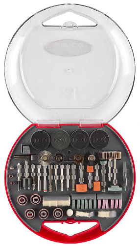 Набор мини-насадок для граверов 180 предм. в кейсе ЗУБР Набор мини-насадок для граверов 180 предм. в кейсе ЗУБР