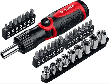 Отвертка реверсивная 31 предм ЗУБР Отвертка реверсивная 31 предм ЗУБР