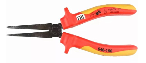 Длинногубцы диэлектрические 160 мм (до 1000В) Licota Длинногубцы диэлектрические 160 мм (до 1000В) Licota