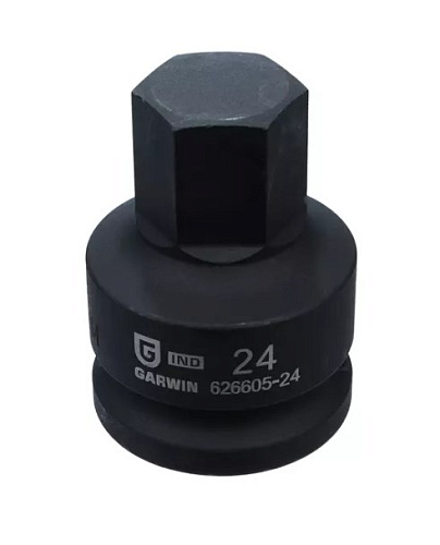 Головка торцевая ударная HEX 3/4", 24 мм, L=60 мм Garwin Головка торцевая ударная HEX 3/4", 24 мм, L=60 мм Garwin