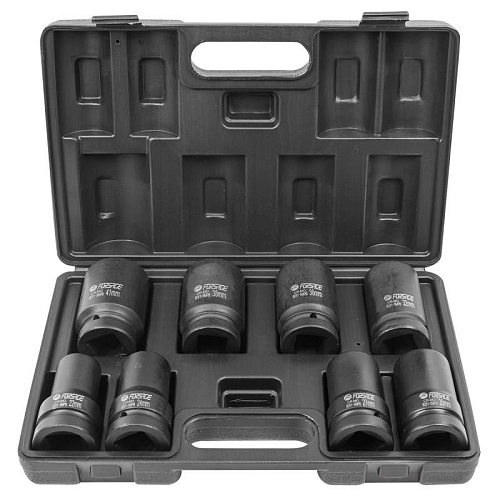 Набор головок торцевых ударных глубоких 22-41 мм (1") 6 гр, 8 предм, пласт.кейс Forsage F-8081-5MPB Набор головок торцевых ударных глубоких 22-41 мм (1") 6 гр, 8 предм, пласт.кейс Forsage F-8081-5MPB