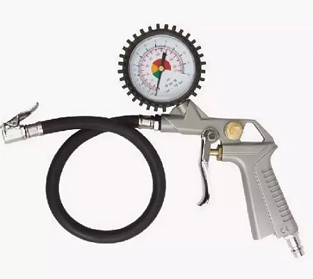 Пистолет для подкачки шин с манометром 60D-5 (быстросъем) GARAGE Пистолет для подкачки шин с манометром 60D-5 (быстросъем) GARAGE