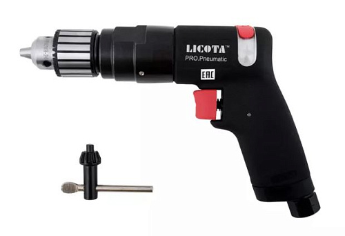 Дрель пневматическая 3/8" ЗВП 10 мм, 2200 об/мин, 230 л/мин, штуцер 1/4", 6.3 бар Licota Дрель пневматическая 3/8" ЗВП 10 мм, 2200 об/мин, 230 л/мин, штуцер 1/4", 6.3 бар Licota