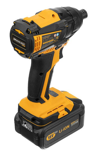 Винтоверт аккумуляторный ударный 18 В, 200 Нм, 1*4 Ач, бесщеточ. двиг. в кейсе Denzel CID-IB-200 Винтоверт аккумуляторный ударный 18 В, 200 Нм, 1*4 Ач, бесщеточ. двиг. в кейсе Denzel CID-IB-200