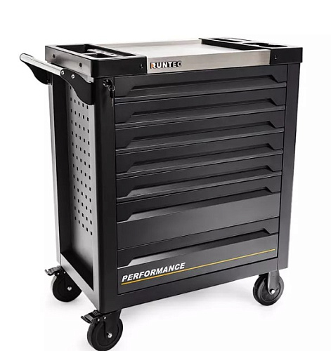 Тележка инструментальная 7 полок, 259 предм, с аккум. гайковертом RUNTEC Performance Тележка инструментальная 7 полок, 259 предм, с аккум. гайковертом RUNTEC Performance