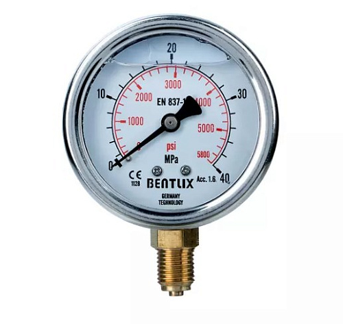 Манометр гидравлический 0-400 атм 63 мм G1/4 глицериновый для наборов серии A85 GARWIN PRO Манометр гидравлический 0-400 атм 63 мм G1/4 глицериновый для наборов серии A85 GARWIN PRO