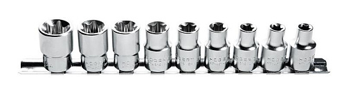 Набор головок торцевых E10-E24,TORX, 1/2", 9 шт.на линейке HOEGERT Набор головок торцевых E10-E24,TORX, 1/2", 9 шт.на линейке HOEGERT