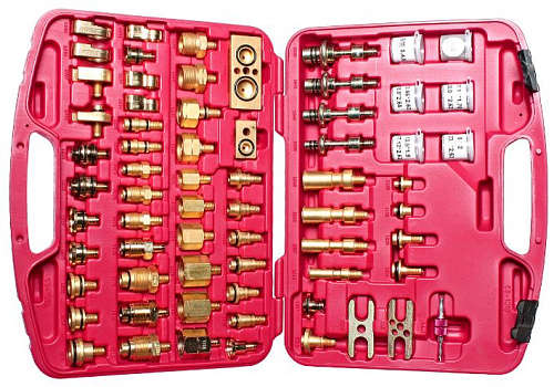 Набор адптеров для тестирования системы кондиционирования для европ. и американ. авто JTC Набор адптеров для тестирования системы кондиционирования для европ. и американ. авто JTC