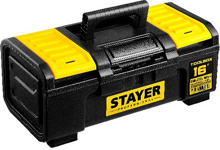 Ящик для инструмента пластиковый 390*210*160 мм ″TOOLBOX-16″ STAYER Professional Ящик для инструмента пластиковый 390*210*160 мм ″TOOLBOX-16″ STAYER Professional