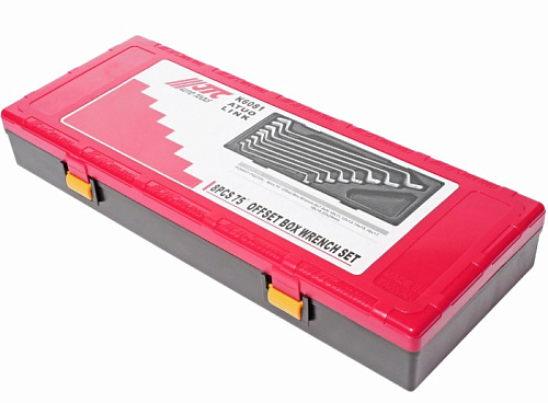 Набор ключей накидных 6-24 мм (8 шт.) 75 град. в кейсе JTC Набор ключей накидных 6-24 мм (8 шт.) 75 град. в кейсе JTC