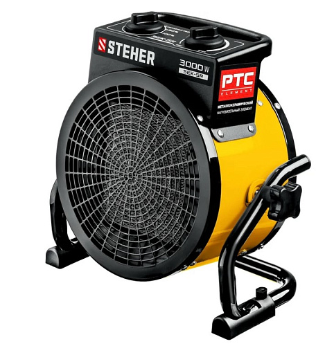 Пушка тепловая электрическая 3 кВт, 220 В металлокерамический нагреватель STEHER Пушка тепловая электрическая 3 кВт, 220 В металлокерамический нагреватель STEHER
