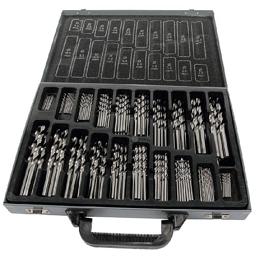 Набор сверл по металлу 1-10,5 мм (155 шт.) HSS-G, DIN338 GARWIN Набор сверл по металлу 1-10,5 мм (155 шт.) HSS-G, DIN338 GARWIN