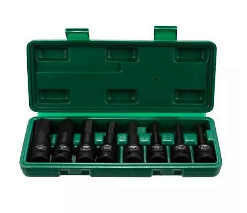 Набор шестигранников ударных 1/2" Н5-Н19 мм, 78 мм (8 предм) GARWIN Набор шестигранников ударных 1/2" Н5-Н19 мм, 78 мм (8 предм) GARWIN