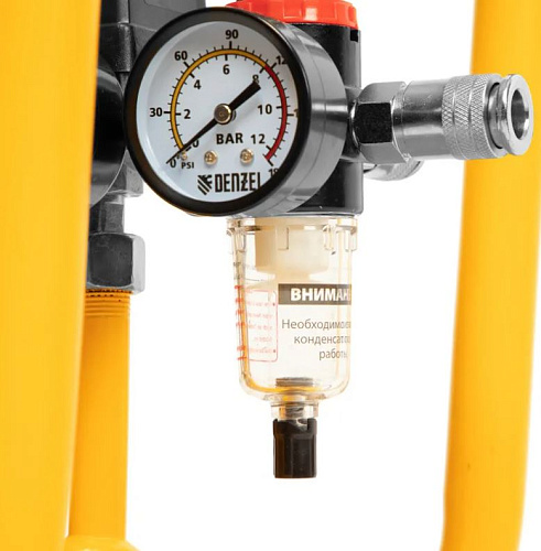 Компрессор безмасляный 50 л, 1,5 кВт (2х0,75), 260 л/мин, 8 бар,230В, малошумный Denzel DLS 1500/50 Компрессор безмасляный 50 л, 1,5 кВт (2х0,75), 260 л/мин, 8 бар,230В, малошумный Denzel DLS 1500/50