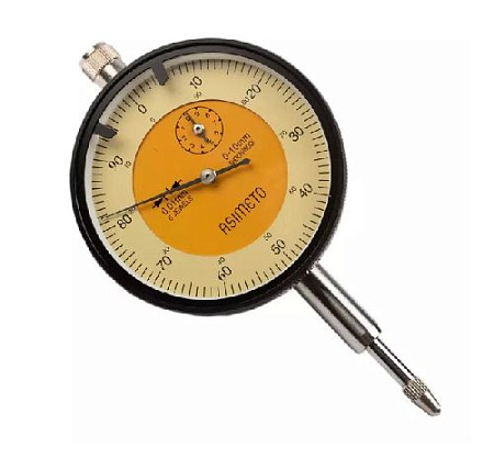 Индикатор часового типа ИЧ 0-10 мм, 0,01 мм с защитой от толчков ASIMETO Индикатор часового типа ИЧ 0-10 мм, 0,01 мм с защитой от толчков ASIMETO