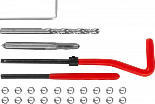 Набор для восстановления резьбы M 7x1,0, 25 предметов Thorvik TRIS710 Набор для восстановления резьбы M 7x1,0, 25 предметов Thorvik TRIS710