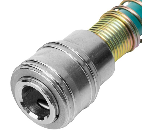 Шланг спиральный воздушный 15 м (8*12 мм) с быстросъемными соединениями 1/4", 18 бар STELS Шланг спиральный воздушный 15 м (8*12 мм) с быстросъемными соединениями 1/4", 18 бар STELS