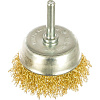 Щетка чашечная 65 мм для дрели со шпилькой витая латунир. проволока MATRIX Щетка чашечная 65 мм для дрели со шпилькой витая латунир. проволока MATRIX