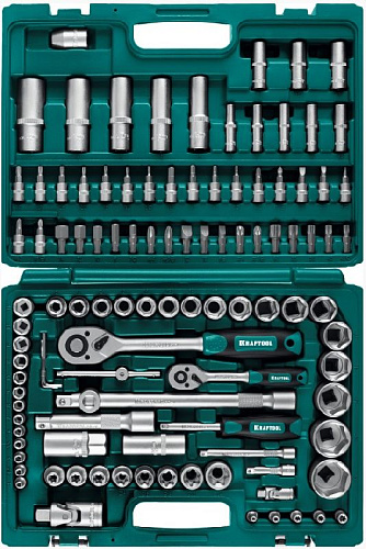 Набор инструмента 108 пр. (1/2", 1/4", 3/8") KRAFTOOL X-Drive Набор инструмента 108 пр. (1/2", 1/4", 3/8") KRAFTOOL X-Drive