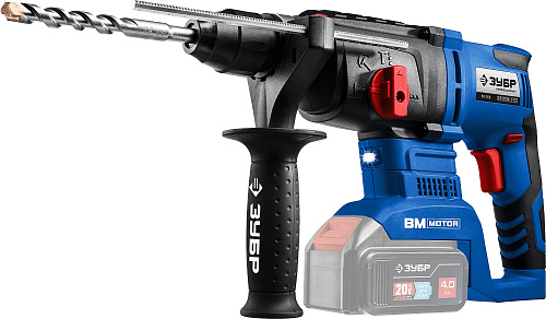 Перфоратор аккумуляторный 3,0 Дж, 20 В, sds-plus, без АКБ и БЗУ, тип Т7, бесщеточный двиг ЗУБР Перфоратор аккумуляторный 3,0 Дж, 20 В, sds-plus, без АКБ и БЗУ, тип Т7, бесщеточный двиг ЗУБР