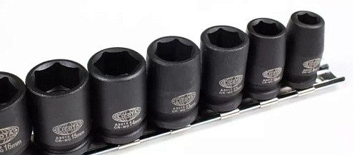 Набор головок торцевых ударных 8-22 мм (3/8") 6 гр., 12 предм. на линейке CrMo Licota Набор головок торцевых ударных 8-22 мм (3/8") 6 гр., 12 предм. на линейке CrMo Licota