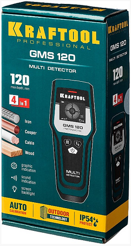 Детектор универсальный KRAFTOOL GMS 120 Детектор универсальный KRAFTOOL GMS 120