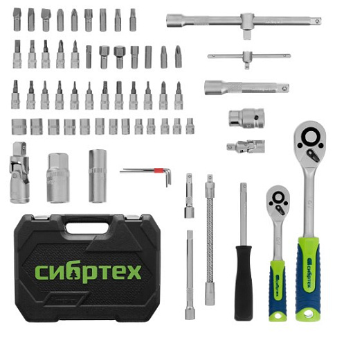 Набор инструмента 94 предм (1/4", 1/2") Сибртех Набор инструмента 94 предм (1/4", 1/2") Сибртех