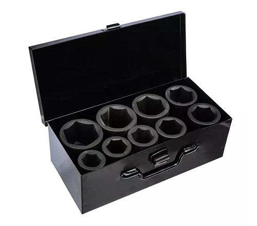 Набор головок торцевых ударных 1" (1"-2"), 90 мм, 9 предм. GARWIN Набор головок торцевых ударных 1" (1"-2"), 90 мм, 9 предм. GARWIN