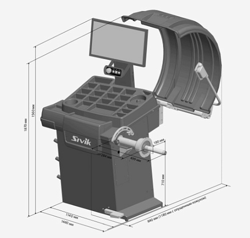 Станок балансировочный SIVIK GELIOS УЗ + ТЛУ Станок балансировочный SIVIK GELIOS УЗ + ТЛУ